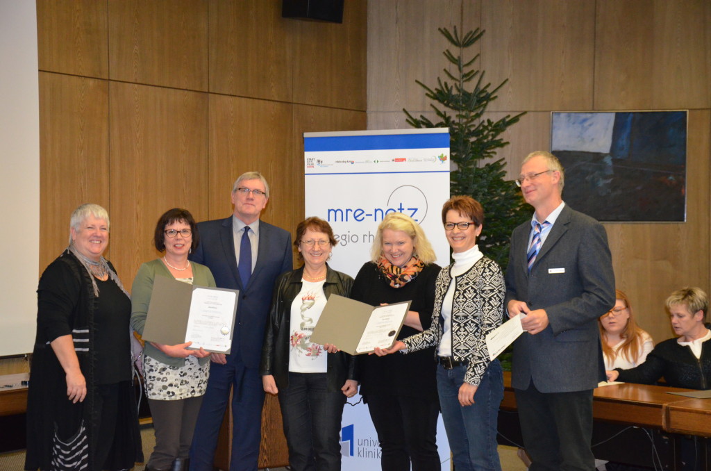Verleihung des Qualitätssiegels für Hygiene in Alten- und Pflegeeinrichtungen am 30.11.2015 in Siegburg