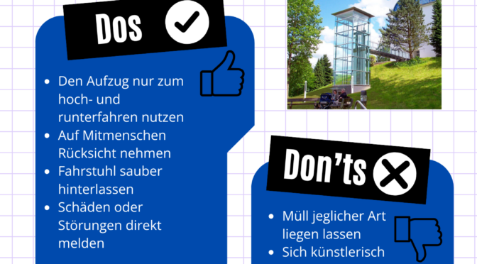 Dos & Don'ts Fahrstuhlturm